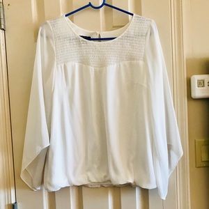 New with tags white chiffon blouse